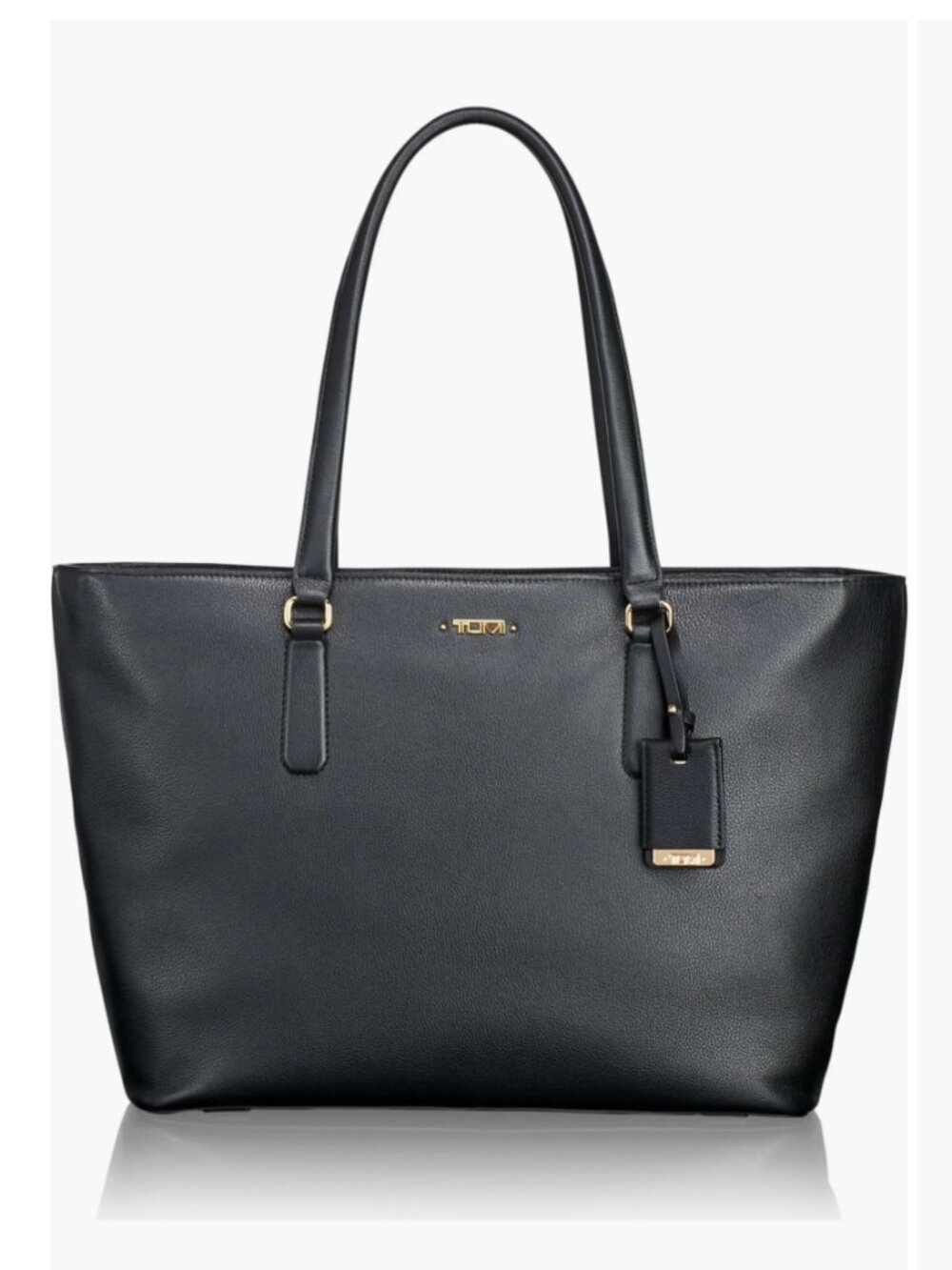 TUMI Voyageur Leather Tote Black